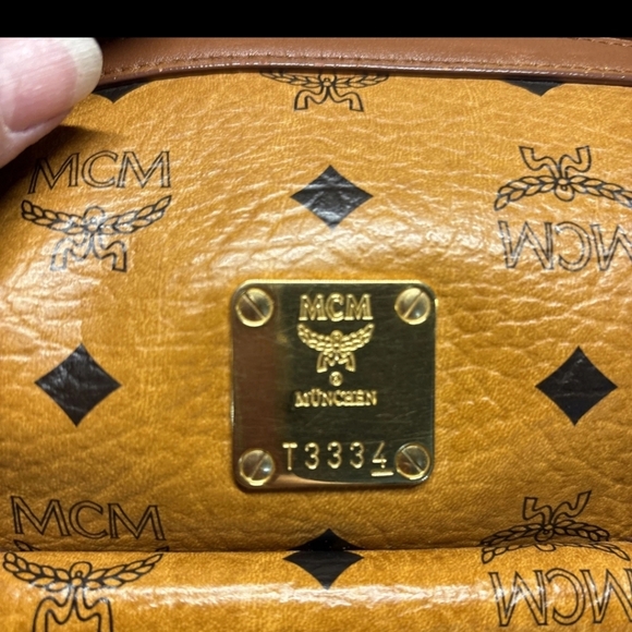 Authentic MCM Cognac Boston Leather Satchel Handbag - Picture 10 of 15